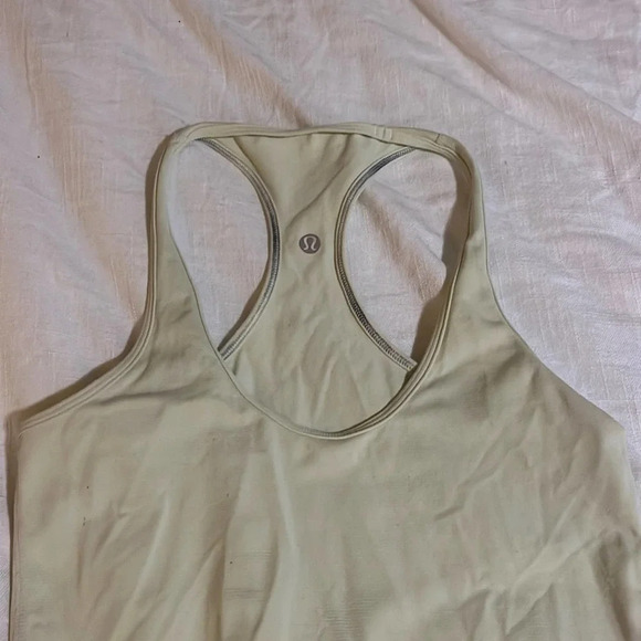 Lululemon light yellow reversible racerback tank top 6 - Picture 4 of 4